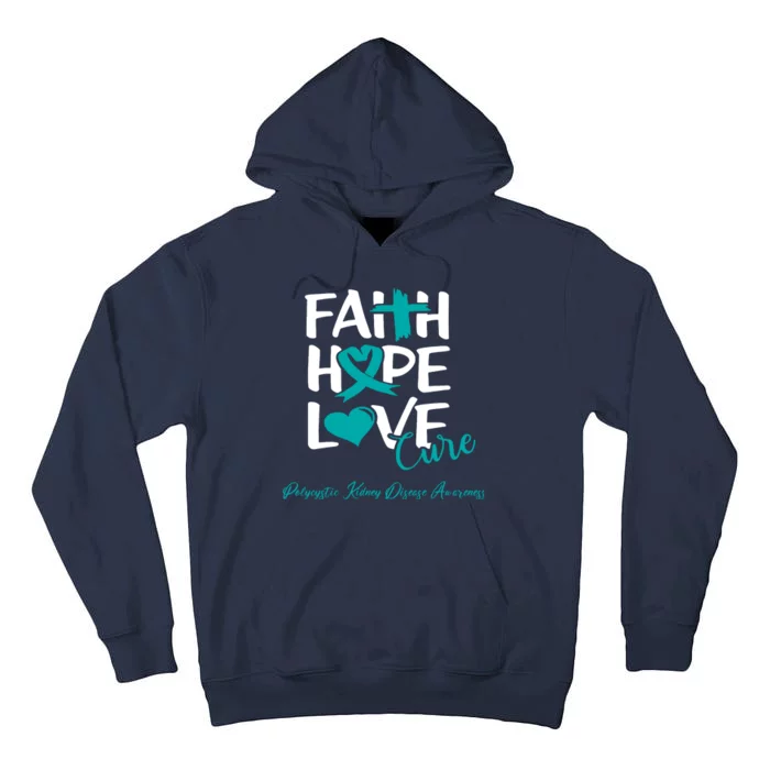 Faith Hope Love Polycystic Kidney Disease Awareness Tall Hoodie