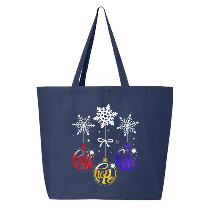 Faith Hope Love Discoball Faith In Jesus Christmas Costume 25L Jumbo Tote