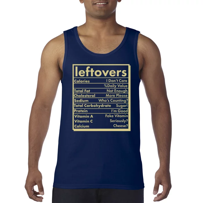 Funny Holiday Leftovers Nutrition Guide Tank Top