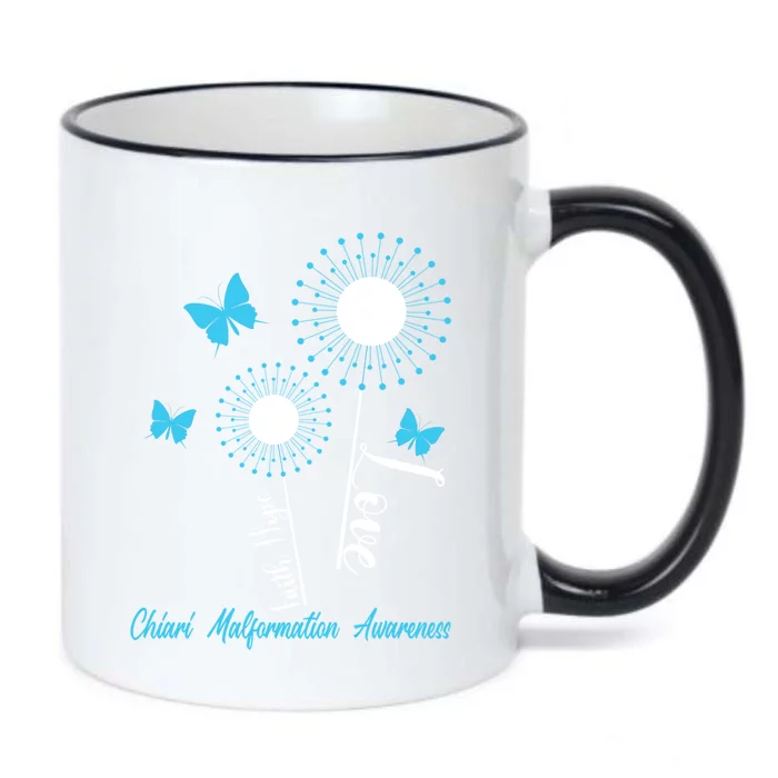 Faith Hope Love Dandelion Chiari Malformation Awareness Black Color Changing Mug