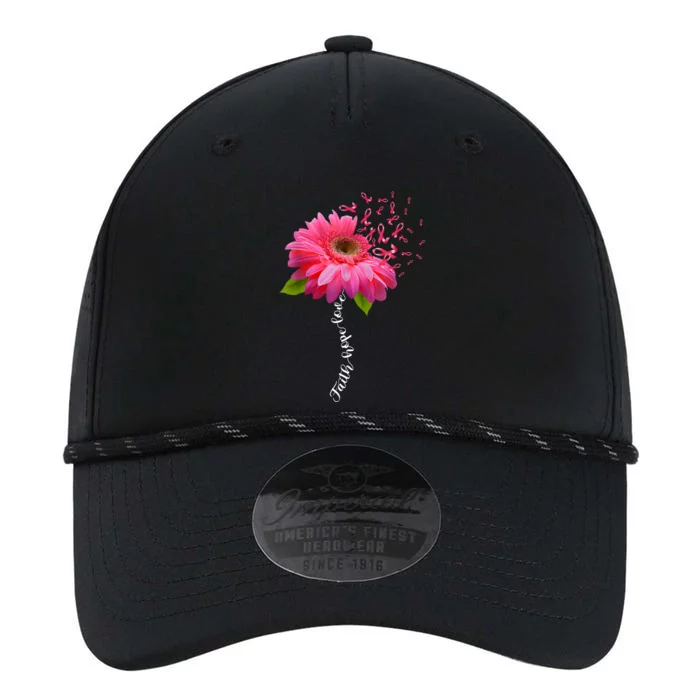 Faith Hope Love Pink Ribbon Daisy Flower Breast Cancer Performance The Dyno Cap