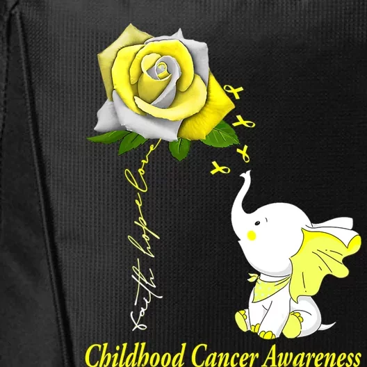 Faith Hope Love Childhood Cancer Awareness City Backpack