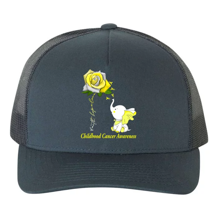 Faith Hope Love Childhood Cancer Awareness Yupoong Adult 5-Panel Trucker Hat