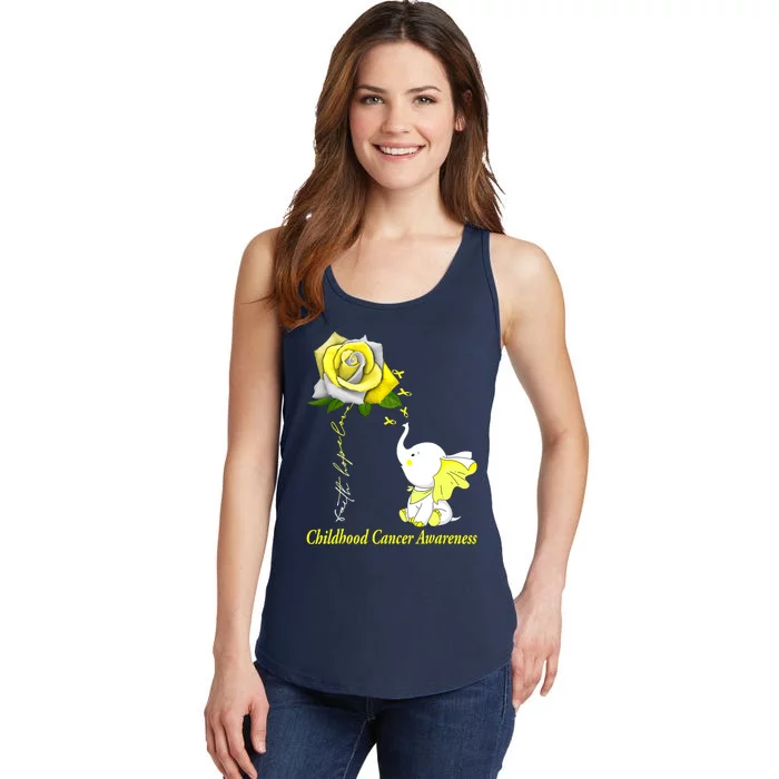 Faith Hope Love Childhood Cancer Awareness Ladies Essential Tank