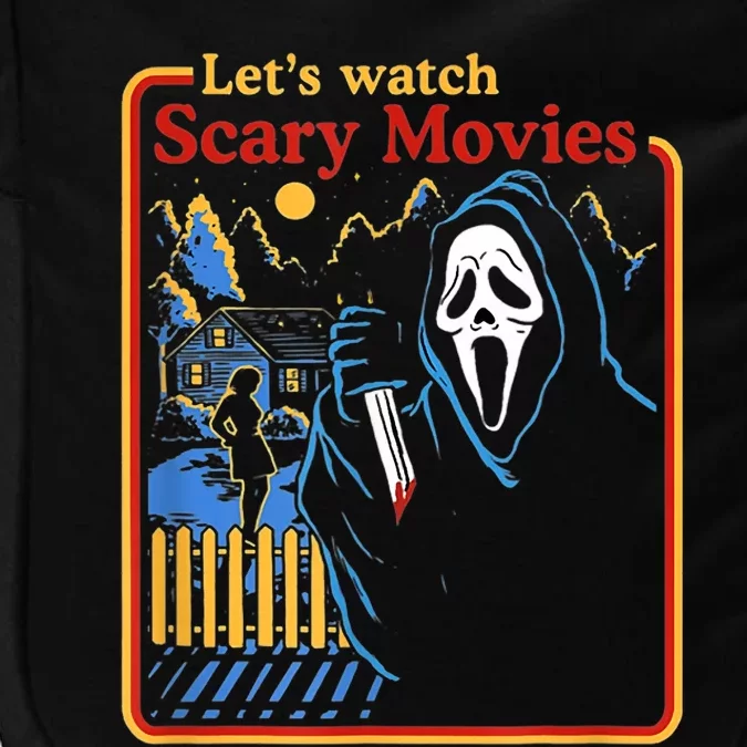 Funny Halloween Let’S Watch Scary Horror Movies Ghost Impact Tech Backpack