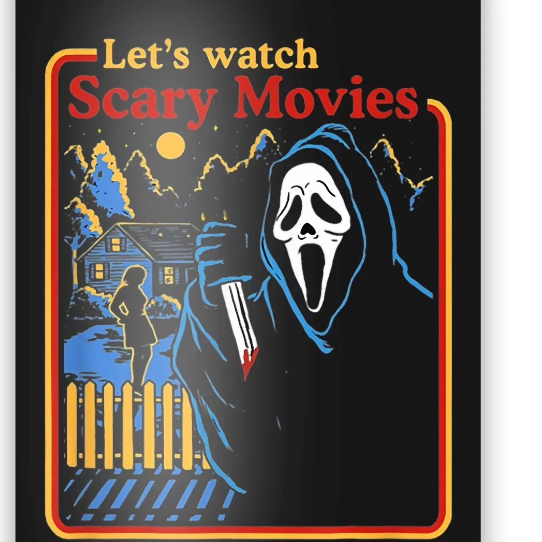 Funny Halloween Let’S Watch Scary Horror Movies Ghost Poster