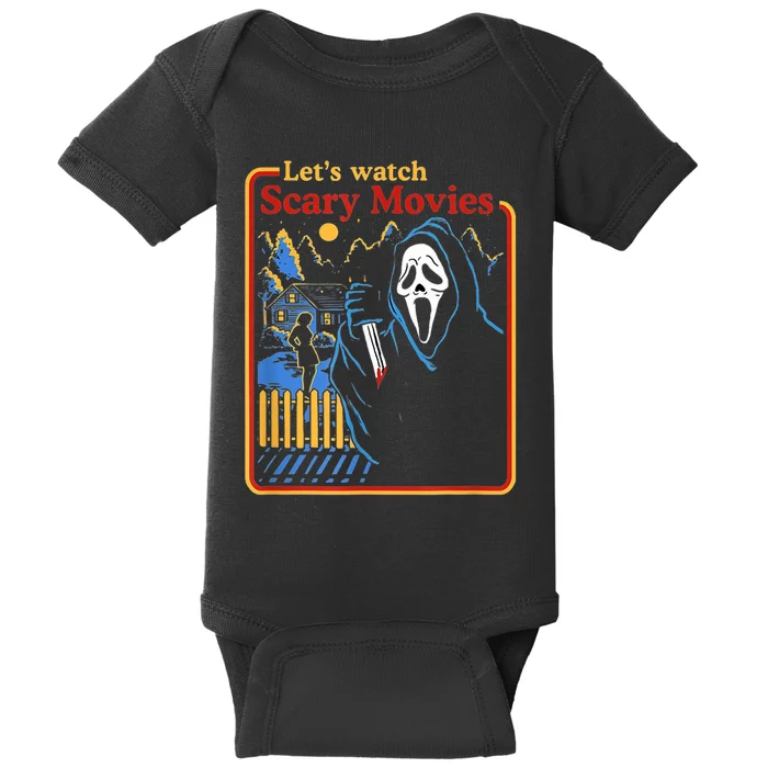 Funny Halloween Let’S Watch Scary Horror Movies Ghost Baby Bodysuit