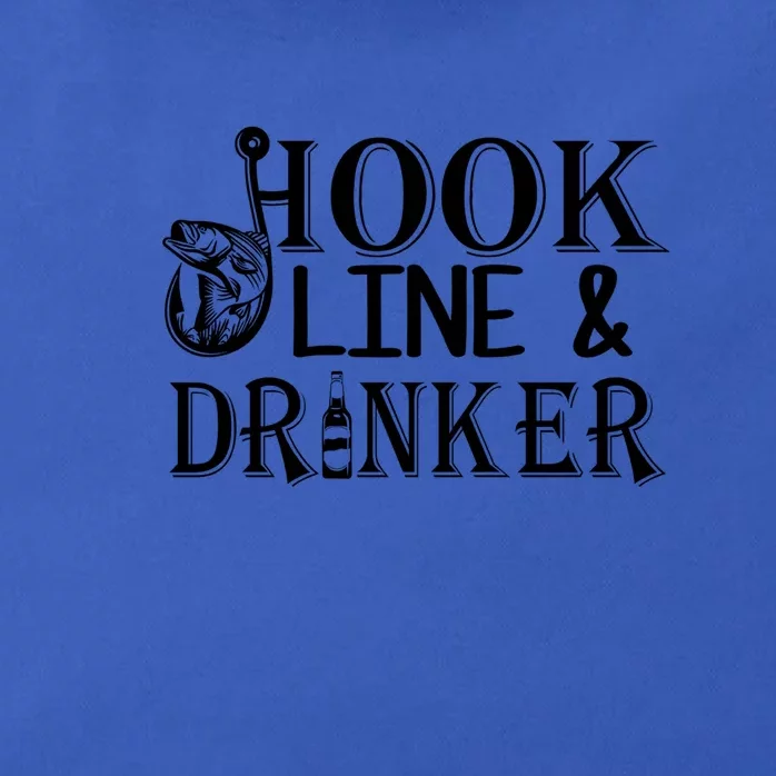 Fishing Hook Line And Drinker Father's Day Gift Zip Tote Bag