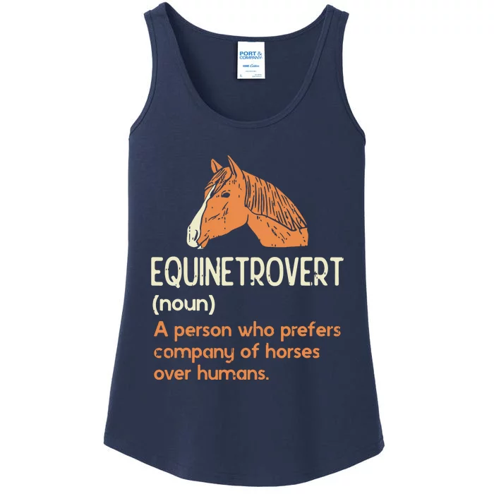 Fun Horse Lover Humor Funny Horse Definition Ladies Essential Tank