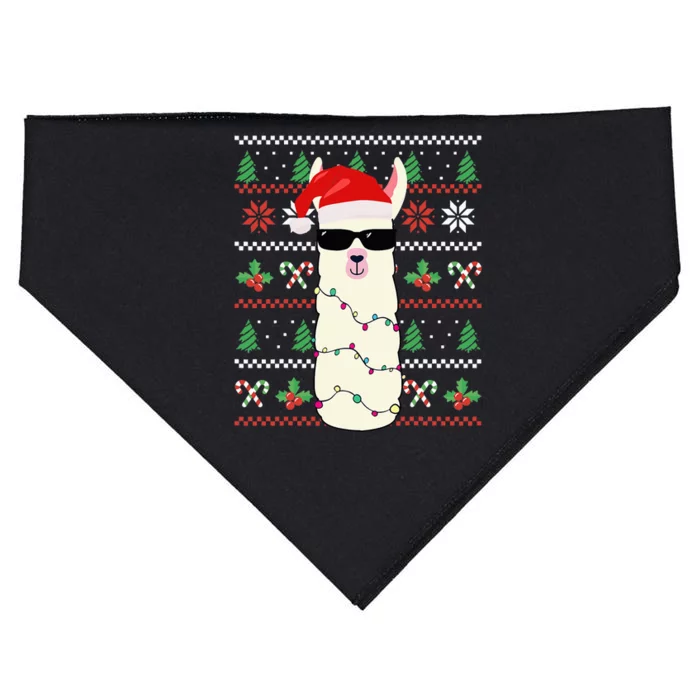 Festive Holiday Lama Sweater Festive USA-Made Doggie Bandana