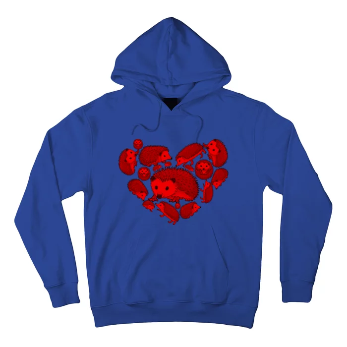 Funny Heart Lovegifthedgehog Vintage Valentines Day Gift Hoodie