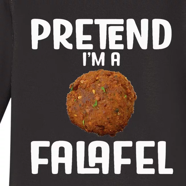 Funny Halloween Lazy Costume Outfit Pretend Im A Falafel Baby Long Sleeve Bodysuit