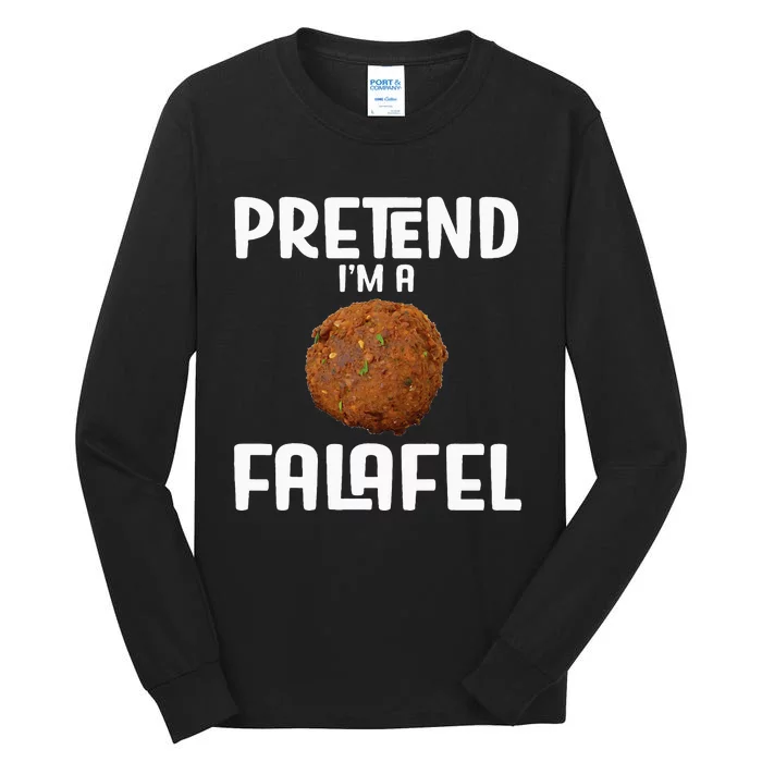 Funny Halloween Lazy Costume Outfit Pretend Im A Falafel Tall Long Sleeve T-Shirt