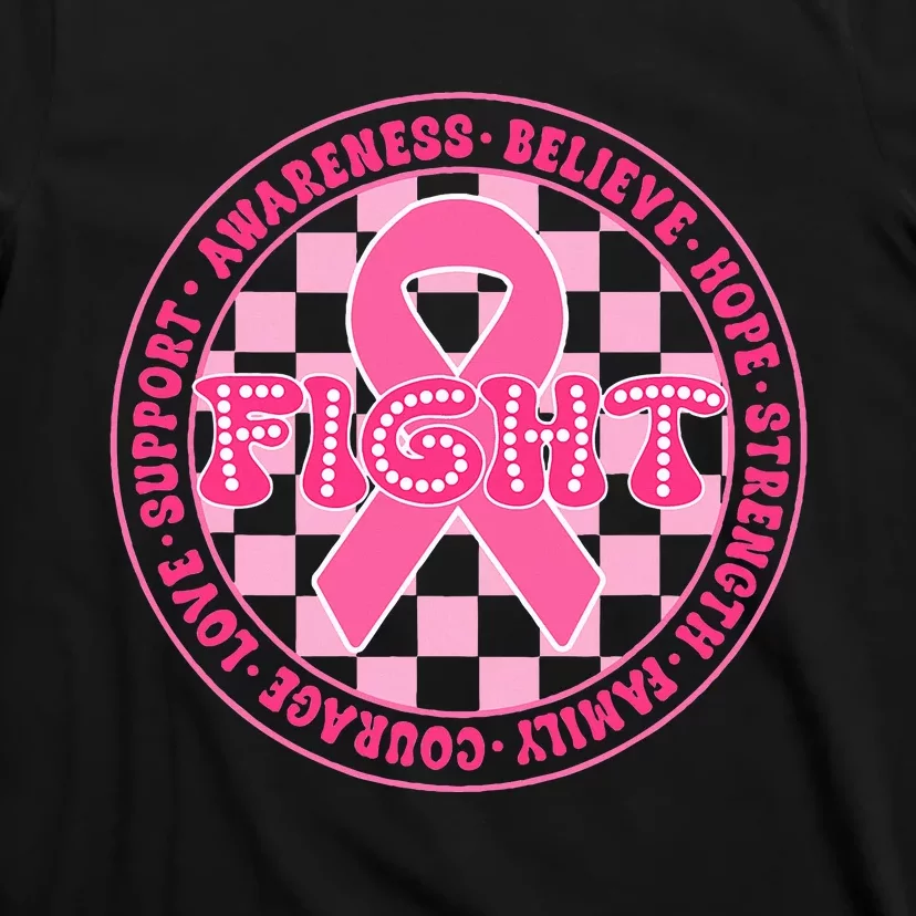 Faith Hope Love Ribbon Breast Cancer Awareness Month T-Shirt