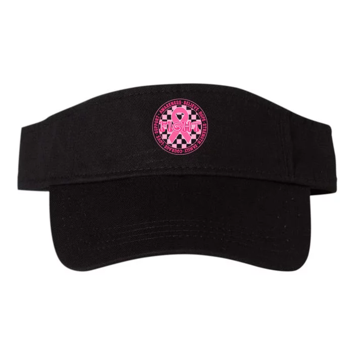 Faith Hope Love Ribbon Breast Cancer Awareness Month Valucap Bio-Washed Visor