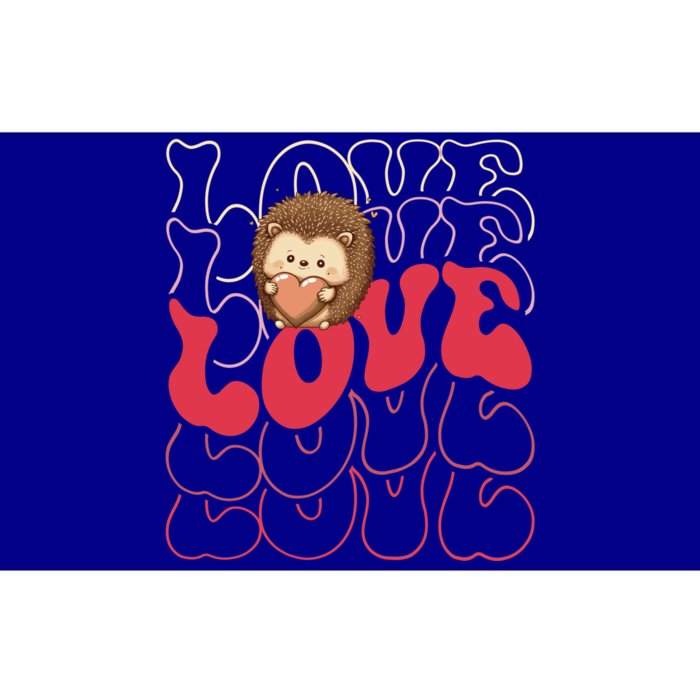 Funny Hedgehog Love Groovy Style Heart Valentines Day Love Funny Gift Bumper Sticker