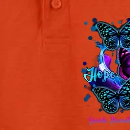 Faith Hope Love Butterfly Suicide Prevention Awareness Dry Zone Grid Performance Polo