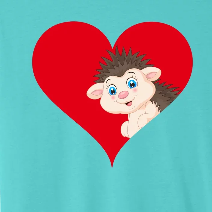 Funny Hedgehog Lover Heart Shape Hedgehog Valentines Day Gift ChromaSoft Performance T-Shirt