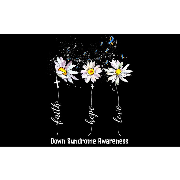 Faith Hope Love Down Syndrome Awareness Flower Gifts Bumper Sticker