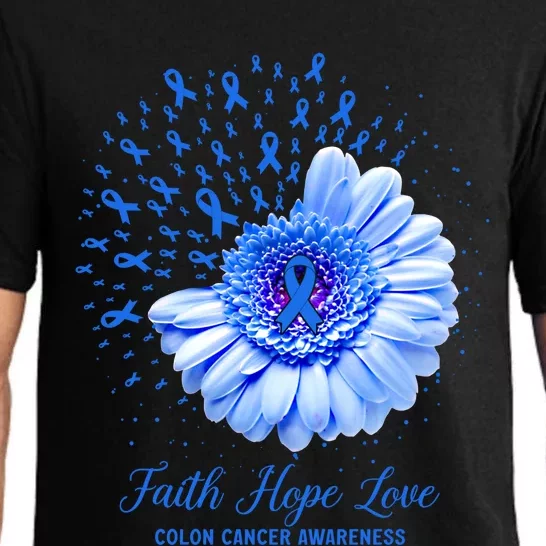 Faith Hope Love Colon Cancer Awareness Survivor Fighter Great Gift Pajama Set