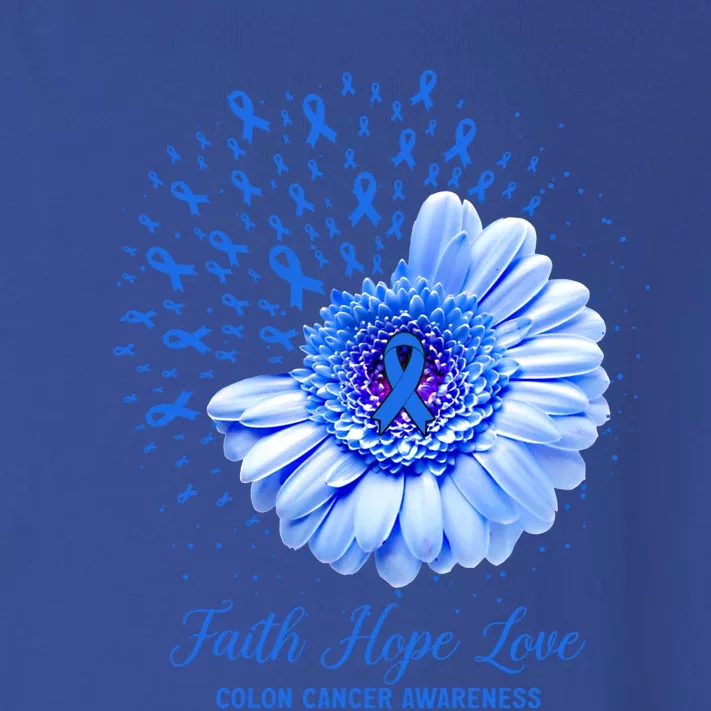 Faith Hope Love Colon Cancer Awareness Survivor Fighter Great Gift Toddler Long Sleeve Shirt