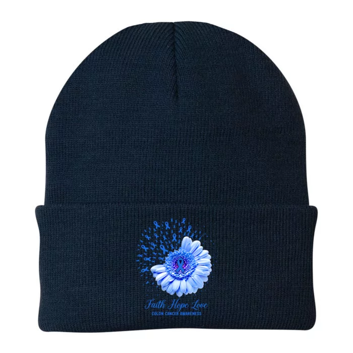 Faith Hope Love Colon Cancer Awareness Survivor Fighter Great Gift Knit Cap Winter Beanie