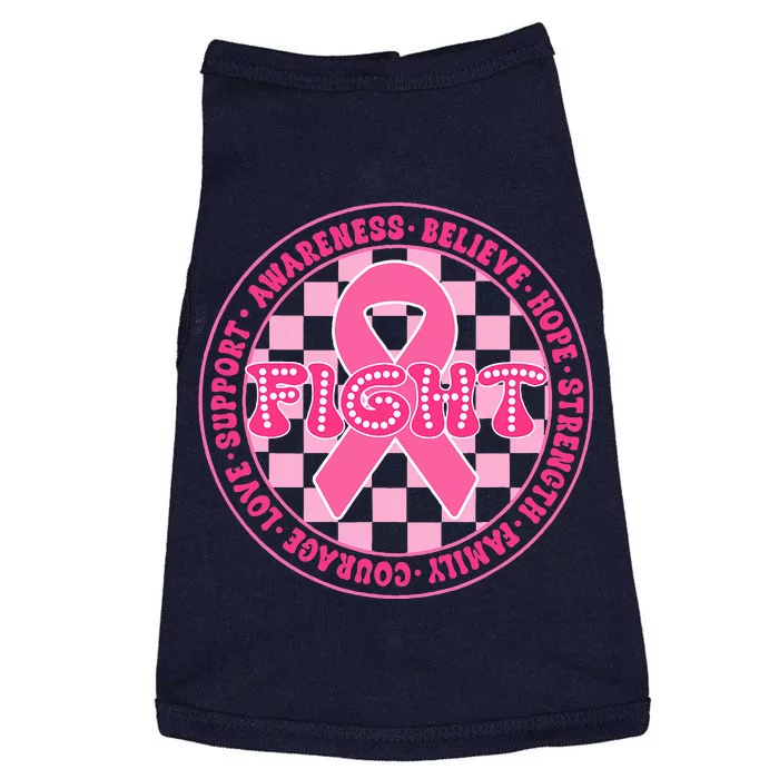 Faith Hope Love Ribbon Breast Cancer Awareness Month Doggie Tank