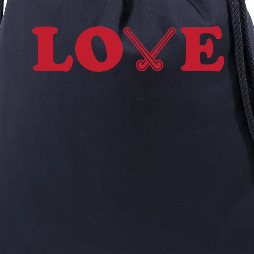 Field Hockey Love Gift Drawstring Bag