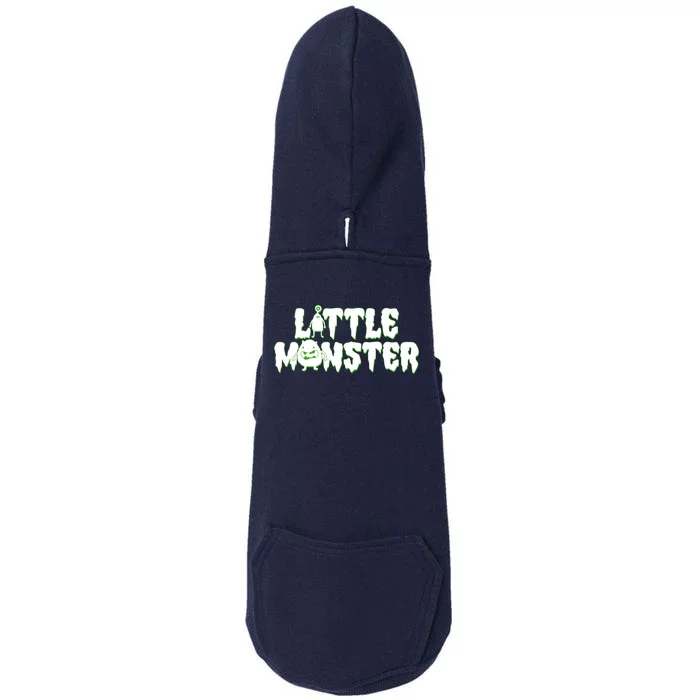 Funny Halloween Little Monster Doggie 3-End Fleece Hoodie