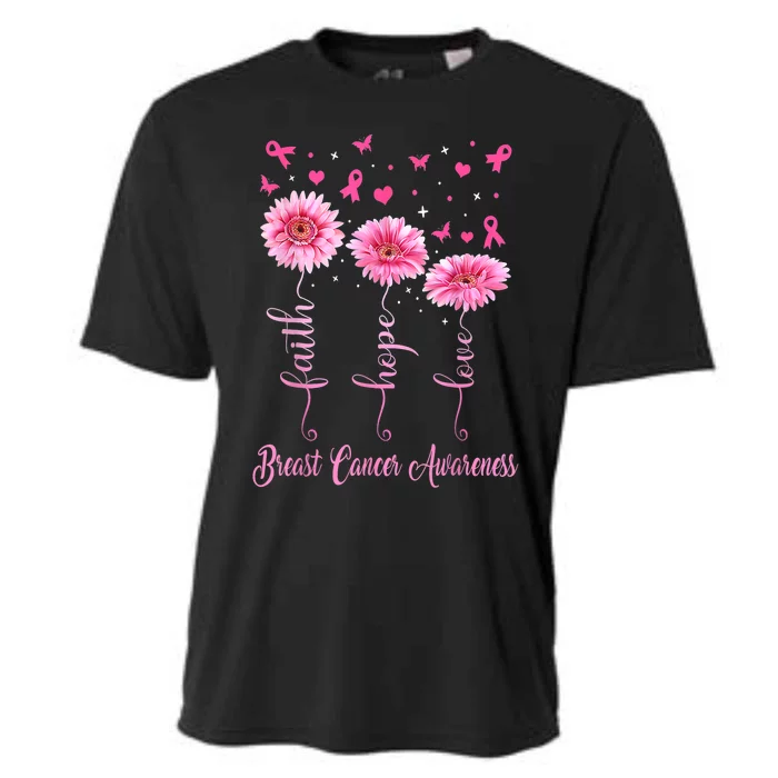 Faith Hope Love Daisy Pink Cooling Performance Crew T-Shirt