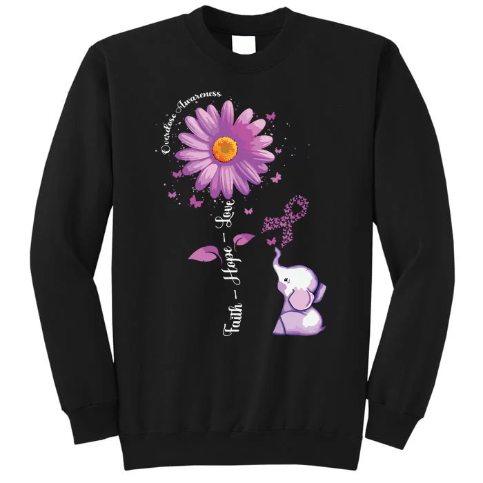 Faith Hope Love Sunflower Elephant Overdose Awareness Sweatshirt