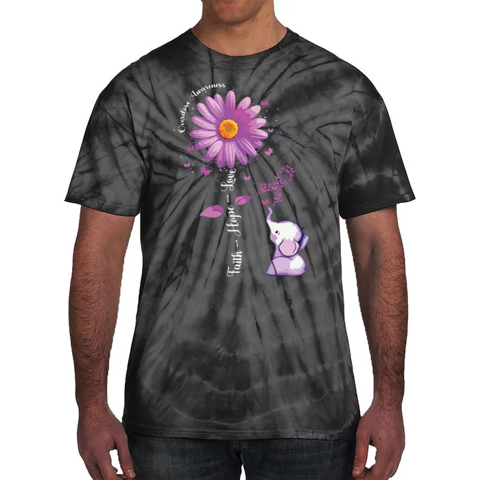 Faith Hope Love Sunflower Elephant Overdose Awareness Tie-Dye T-Shirt