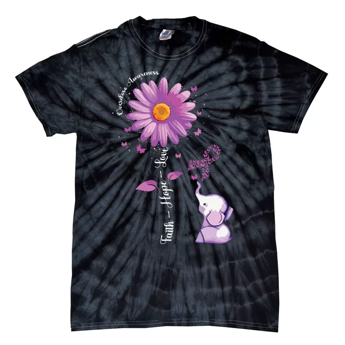 Faith Hope Love Sunflower Elephant Overdose Awareness Tie-Dye T-Shirt