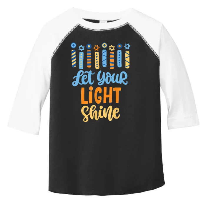 Funny Hanukkah Let Your Light Shine Menorah Adults Toddler Fine Jersey T-Shirt