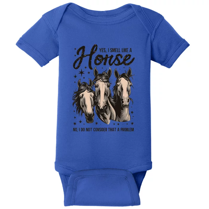 Funny Horse Lover Horse Racing Meaningful Gift Baby Bodysuit