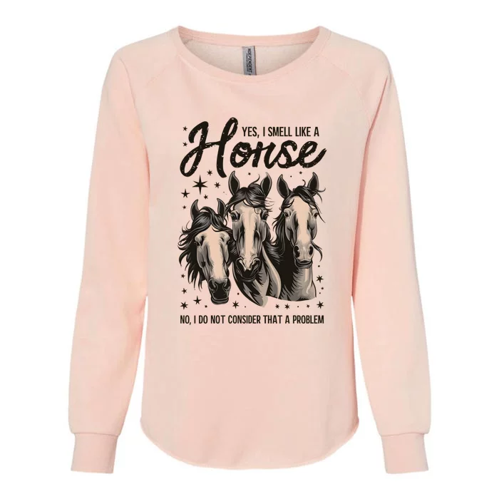 Funny Horse Lover Horse Racing Meaningful Gift Womens California Wash Sweatshirt