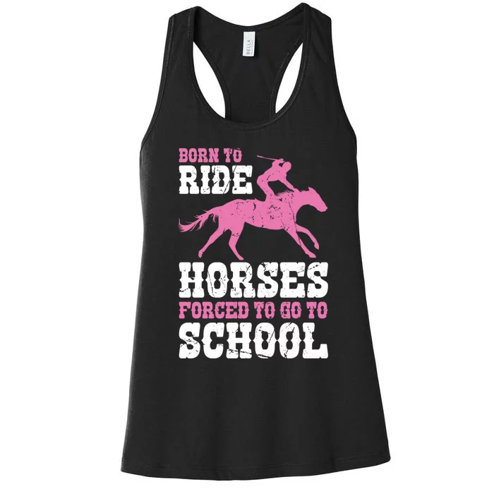 Funny Horse Lover Graphic For Girls And Boys Horse Fan Funny Gift Women's Racerback Tank