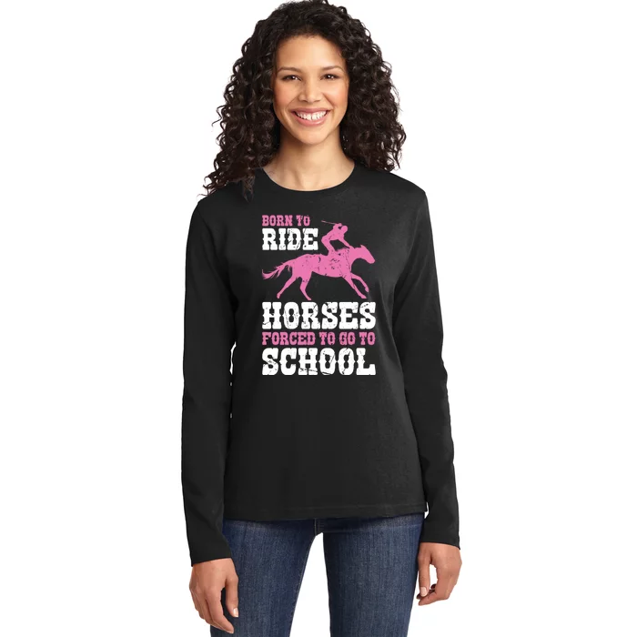 Funny Horse Lover Graphic For Girls And Boys Horse Fan Funny Gift Ladies Long Sleeve Shirt