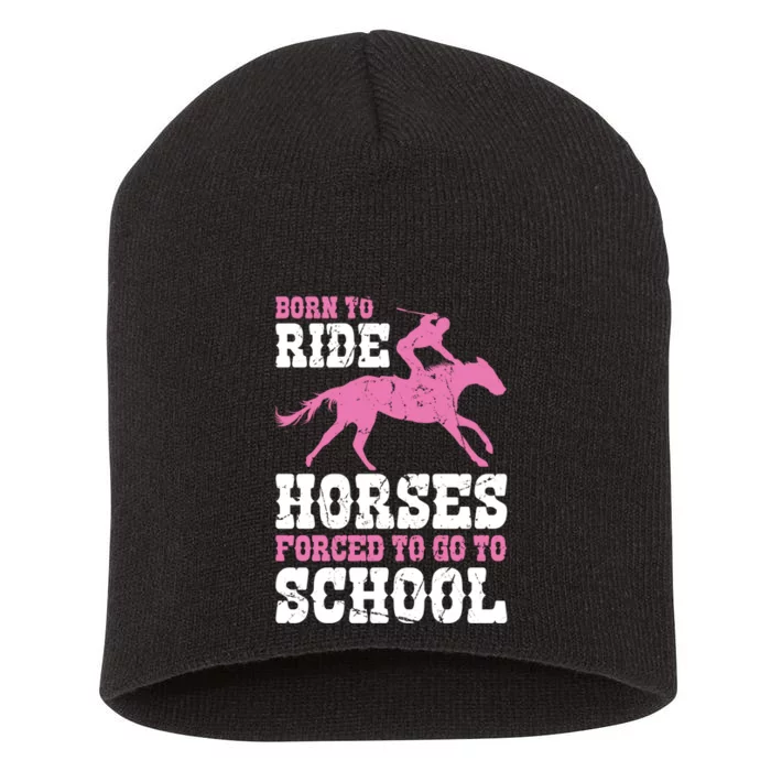 Funny Horse Lover Graphic For Girls And Boys Horse Fan Funny Gift Short Acrylic Beanie