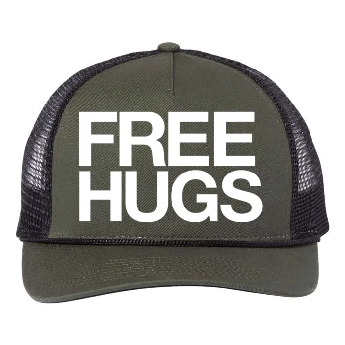 Free Hugs Love People Mum Dad Family Gift Retro Rope Trucker Hat Cap