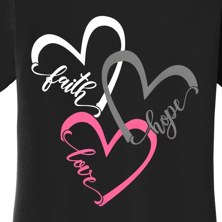 Faith Hope Love Hearts Tee Women's T-Shirt