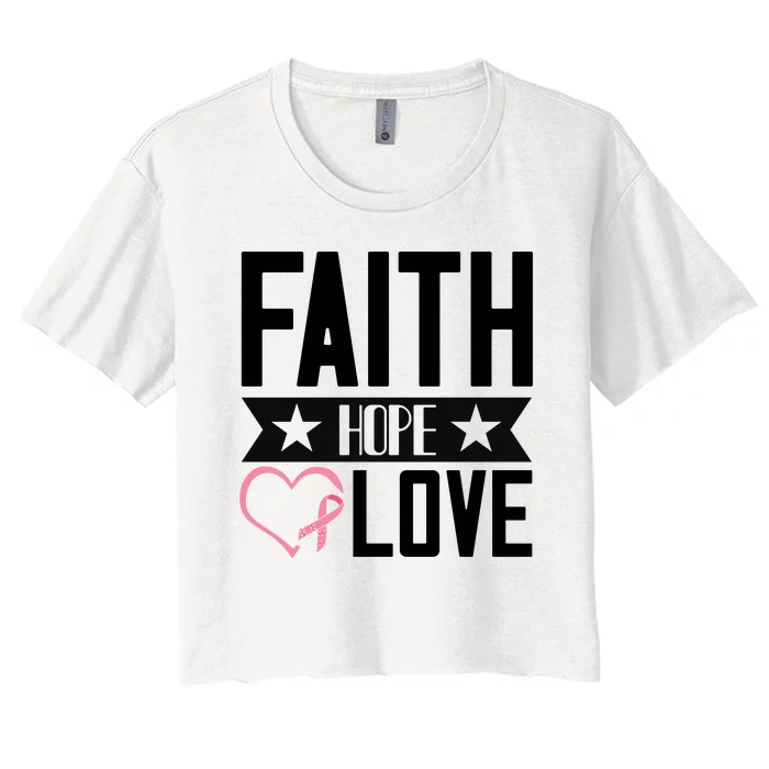 Faith Hope Love Women's Crop Top Tee