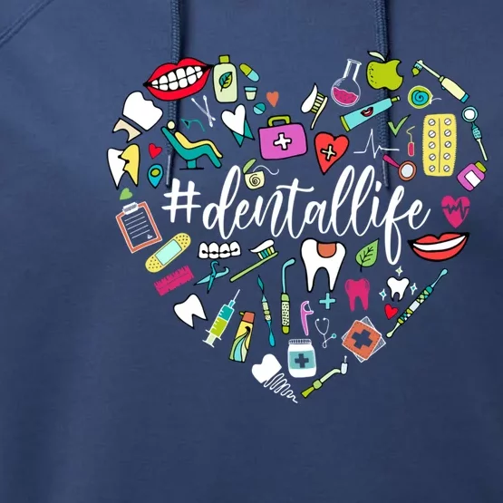 Funny Heart Love Dental Life Dentist Valentine's Day Outfits Great Gift Performance Fleece Hoodie