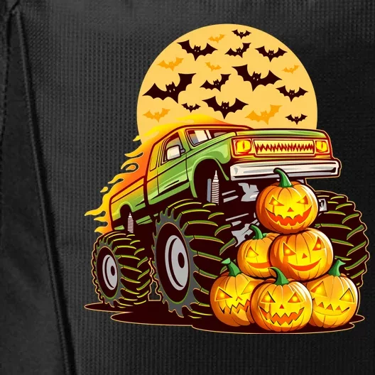 Funny Halloween Monster Truck City Backpack