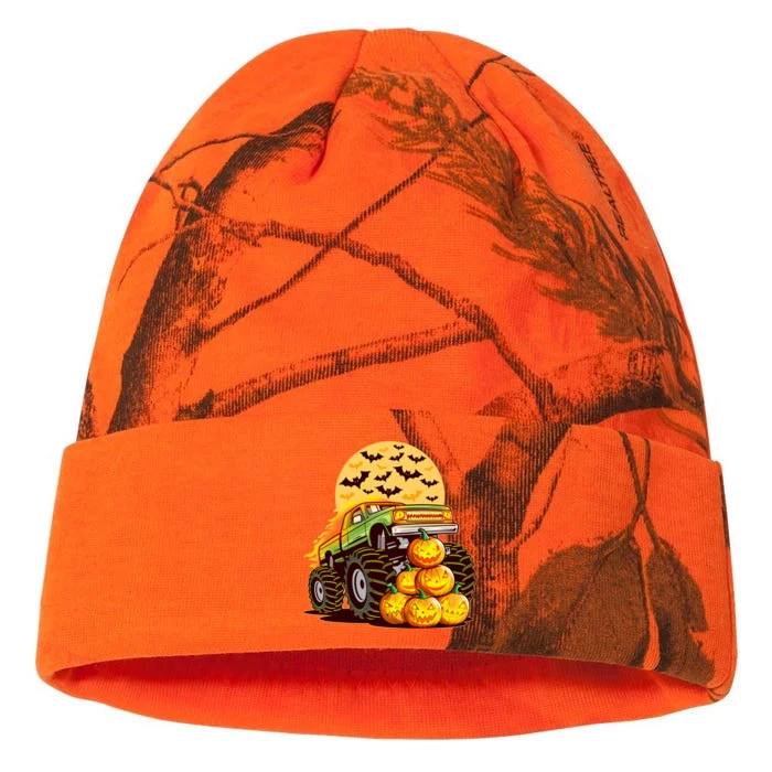 Funny Halloween Monster Truck Kati - 12in Camo Beanie