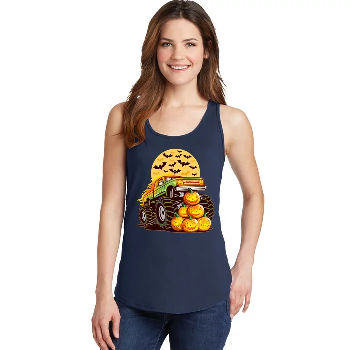 Funny Halloween Monster Truck Ladies Essential Tank