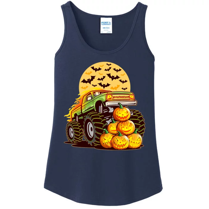 Funny Halloween Monster Truck Ladies Essential Tank