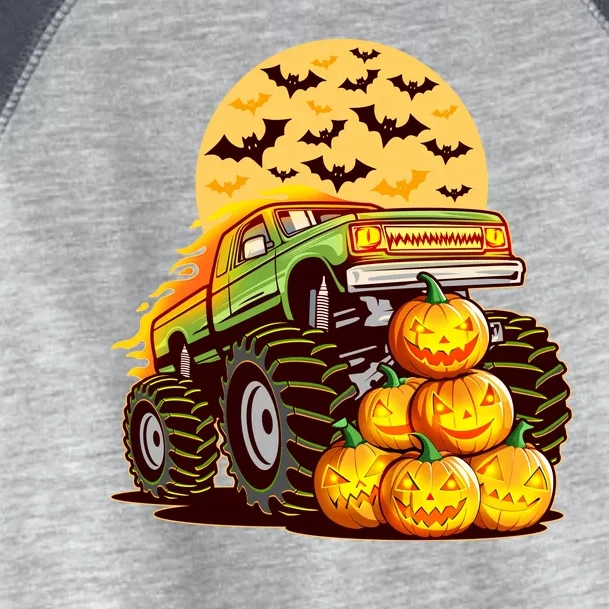 Funny Halloween Monster Truck Toddler Fine Jersey T-Shirt