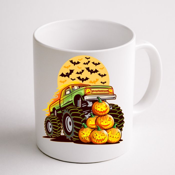 Funny Halloween Monster Truck Front & Back Coffee Mug