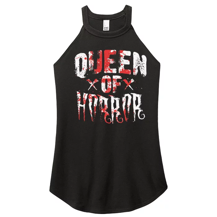 Funny Horror Movie Gift Scary Queen Of Horror Mother's Day Women’s Perfect Tri Rocker Tank